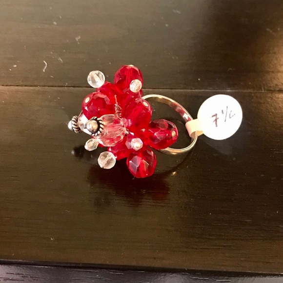 NEW Sterling Silver Crystal Ring - Picture 5 of 8